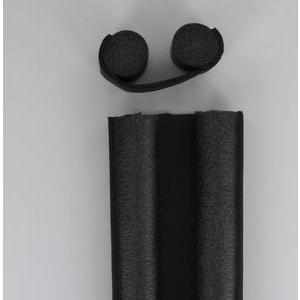 Dessous de porte double bourrelet amovible 93 cm - Noir