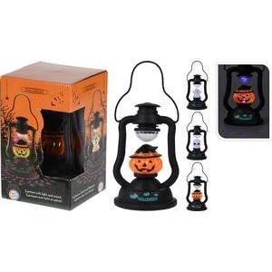 Lanterne Halloween - 12 x 12 x 20 cm - Noir