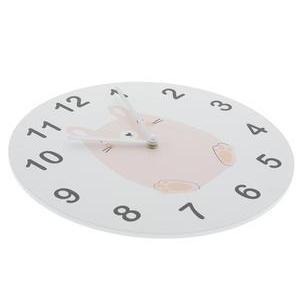 Horloge ours ou lapin - ø 30 x H 3.5 cm - Différents modèles - Rose, gris, blanc - MINI K.KOON