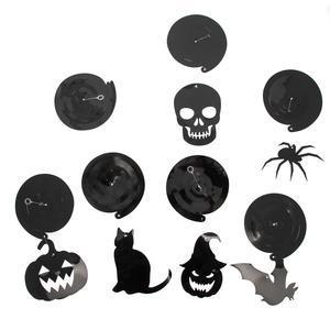 Mix décoratif d'Halloween 13 pièces - L 38 x l 27.5 cm - Noir