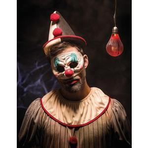 Demi-masque de clown - Taille adulte unique