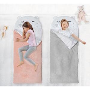 Sac de couchage enfant - L 120 x l 60 cm - Différents coloris - Rose, gris