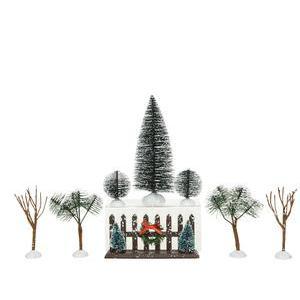 Set village de Noël arbres