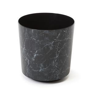 Cache-pot effet marbre - Ø 25 cm - Noir
