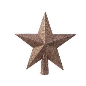 Cimier étoile pailletée - ø 19 cm - Marron
