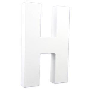 Lettre H - H 20.5 cm - Blanc