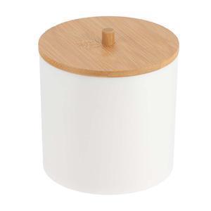 Boîte à cotons - H 10.5 cm - Blanc