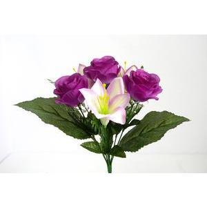 Piquet de roses et de lys - 4 assortiments de couleurs