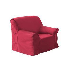 Housse de fauteuil à nouettes - 100 % coton - 90 x 270 cm - Rouge