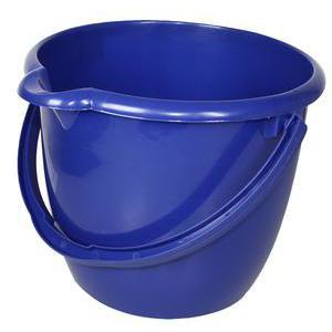 Seau rond - Polypropylène - 35 x 31,5 x 26 cm - Bleu