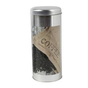 Boîte ronde  Coffee time 250 g - Acier -Diamètre 8 x 18 cm -  Multicolore