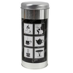 Boîte ronde  Coffee time 250 g - Acier -Diamètre 8 x 18 cm -  Multicolore