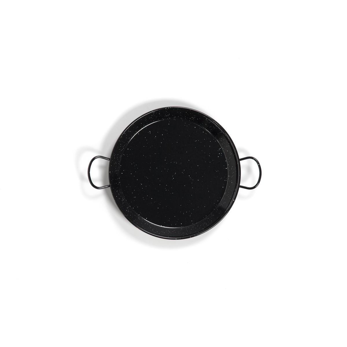 Plat à paella - Acier poli - Ø 36 cm - Noir