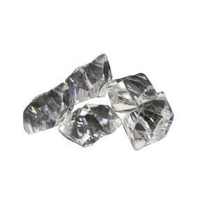 Pierres en cristal décoratives - Plastique - 100 gr. - Transparent