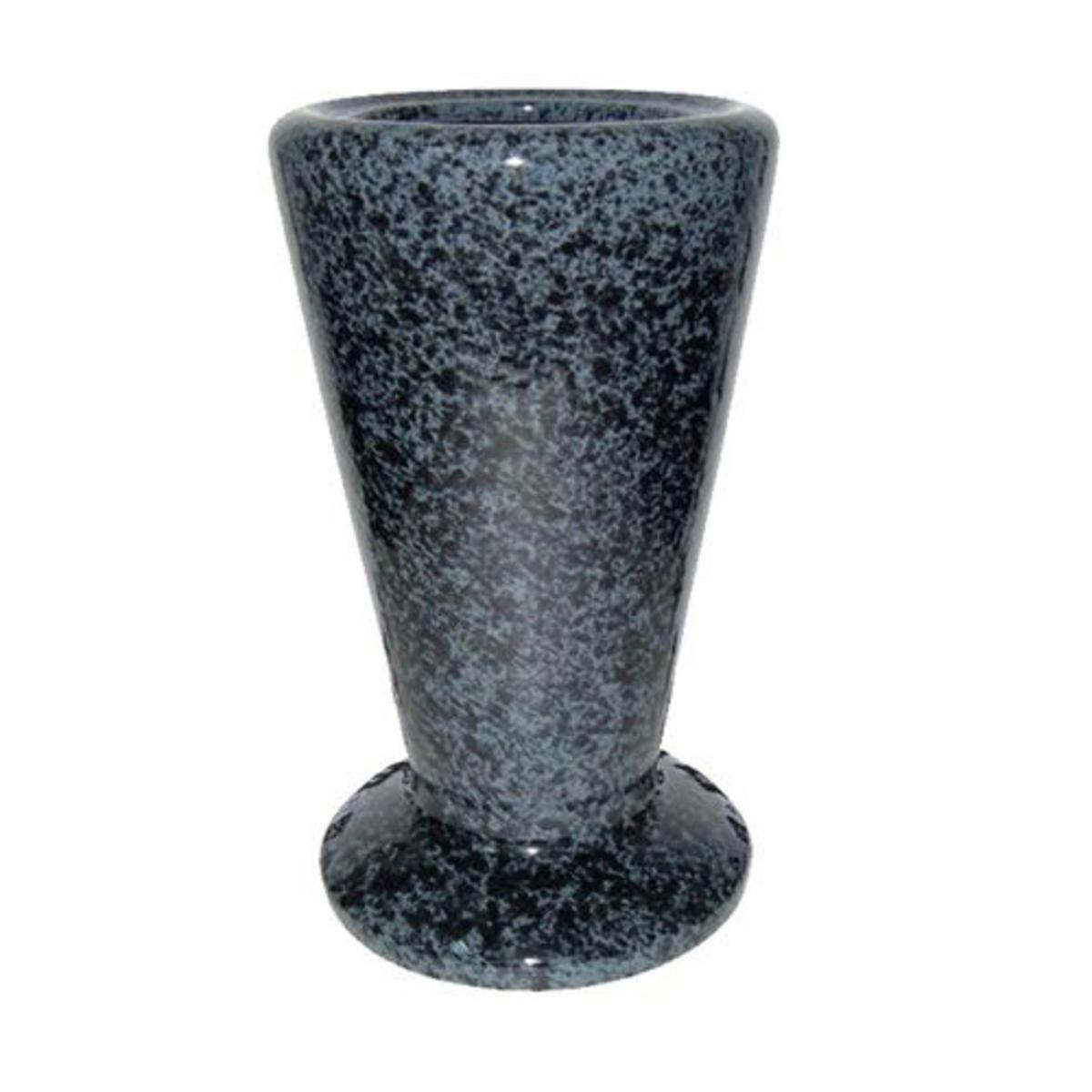 Vase funéraire en pierre - Grès - Hauteur 27 cm - Gris