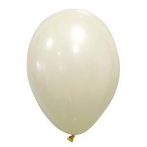 Lot de 10 ballons gonflables opaques - Latex - Diamètre 25 cm - Blanc ivoire