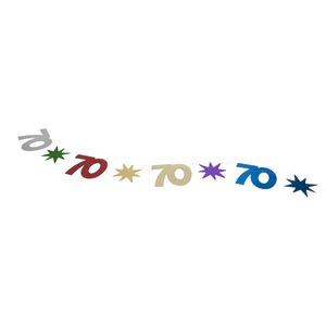 Guirlande fil Anniversaire 70 ans - 30 m - Multicolore