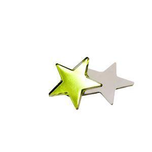 Lot de 10 étoiles miroir - Acrylique - 3x3cm - Vert menthe
