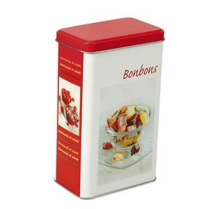 Boîte rectangulaire 250 grammes - Thème bonbons - Rouge