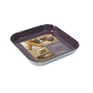 Mini plateau de présentation - 14,5 x 14,5 cm - Thème fromage - Violet