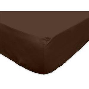 Drap-housse uni - 90 x 190 cm - Marron chocolat