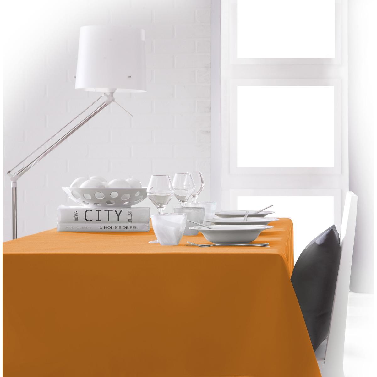 Nappe de table rectangulaire - 150 x 250 cm - Orange vendange
