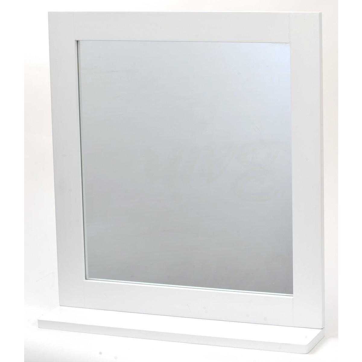 Miroir collection MIAMI - 48 x 53,5 x 10 cm - Blanc laqué