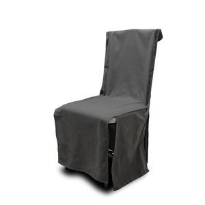 Housse de chaise en coton recyclé uni - 46 x 45 x H 105 cm - gris