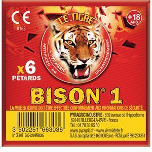 Boîte de 6 pétards Bison n°1 - LE TIGRE