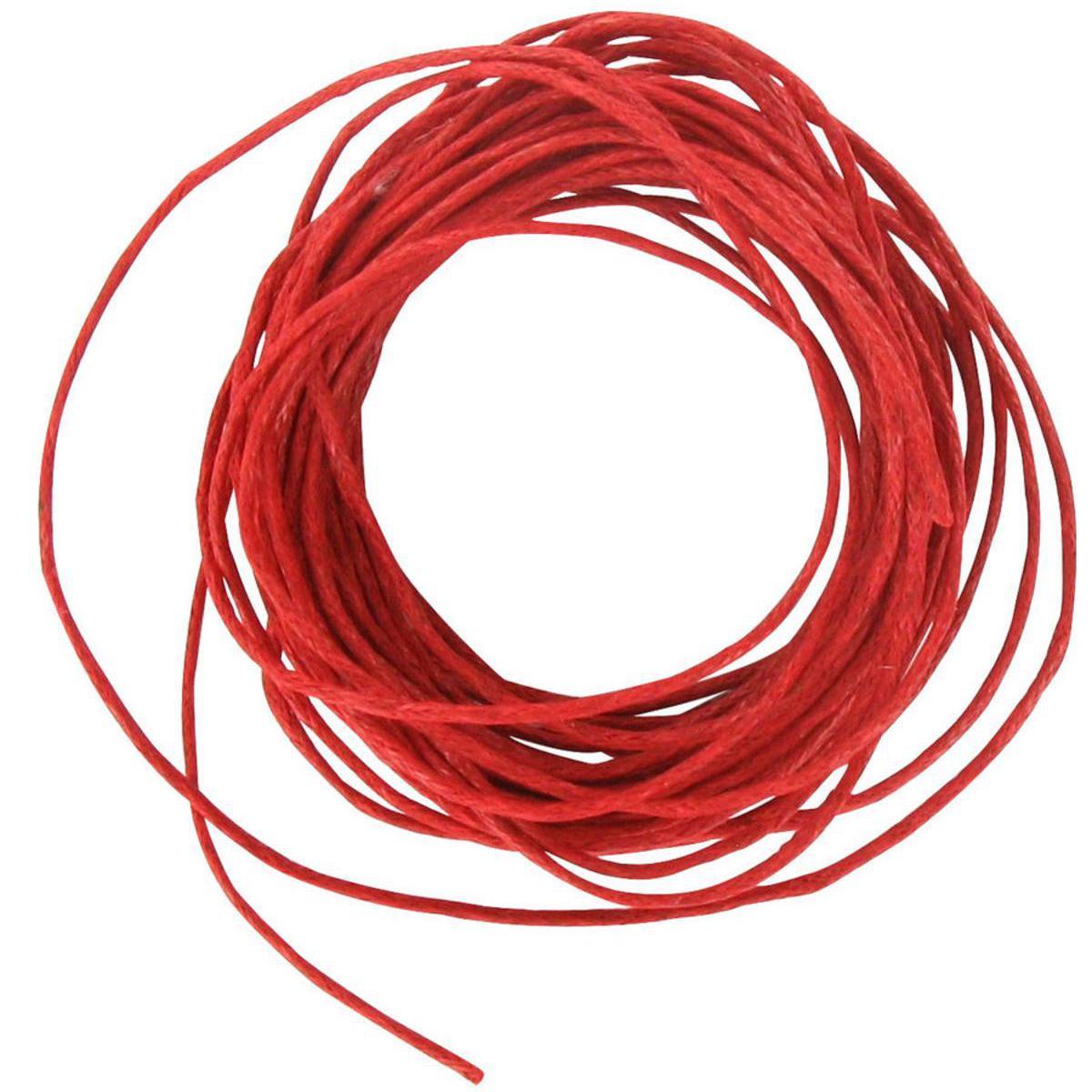 Coton ciré - Longueur 5 m - Rouge
