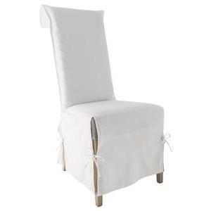 Housse chaise en coton 40x40x72cm  blanche