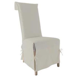 Housse chaise en coton 40x40x72cm  beige écru