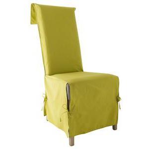 Housse de chaise Panama - 40 x 40 x 72 cm - 100% coton - Vert fenTRUEl
