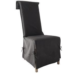 Housse chaise en coton 40x40x72cm grise