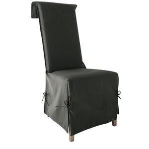 Housse de chaise panama - 40 x 40 x 72 cm - 100% coton - Vert kaki