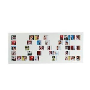 Multivues porte photos rectangulaire Love - 15 x 30 cm - Blanc