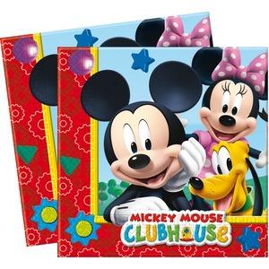 Lot de 20 serviettes Mickey Playful en Pate de cellulose - 33 x 33 cm - Multicolore