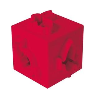 Cube emporte-pièces en silicone - 6 motifs animaux - 9 x 9 x 9 cm - Orange