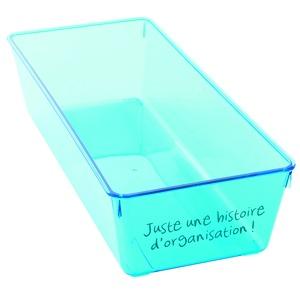 Bac de rangement pour réfrigérateur - 6,5 x 11,5 x 26,5 cm - Bleu