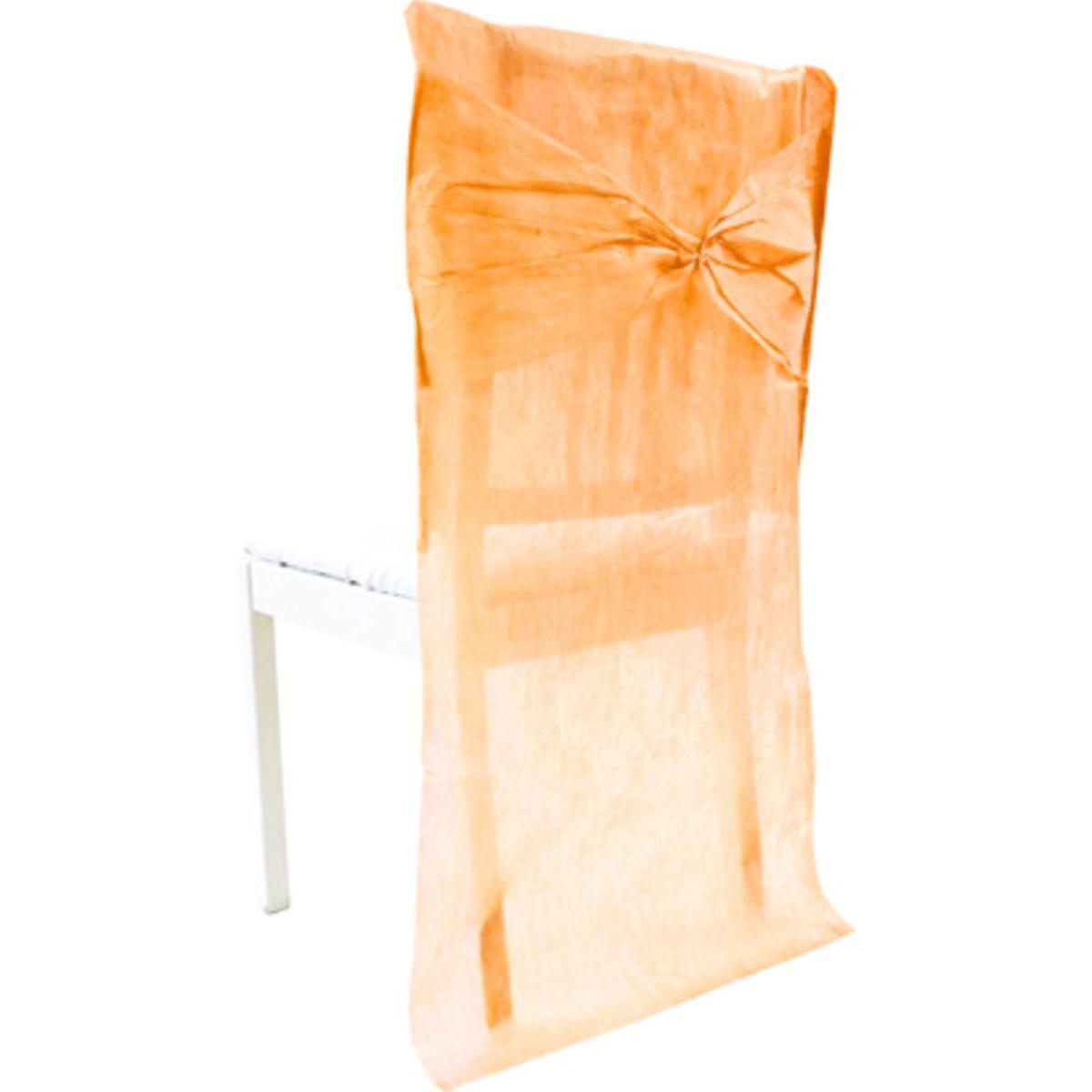Lot de 2 décors de chaise en intissé - 50 x 95 cm - Orange