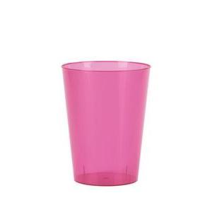 Lot de 8 verres - plastique - 30 cl - Rose fushia