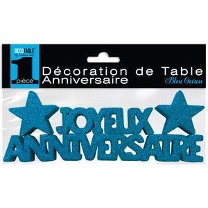Décoration de table anniversaire bleu océan