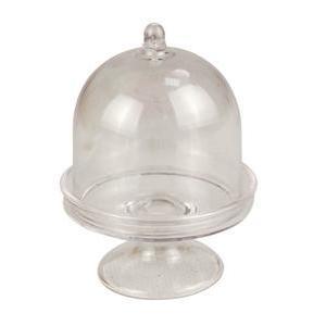 Mini cloche couvercle amovible - Plastique - 8 x 5,5 x 5 cm - Transparent