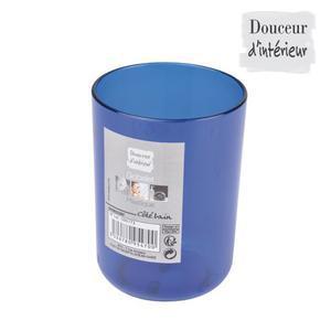 Gobelet translucide - Plastique - 7 x H 10 cm - Bleu roi
