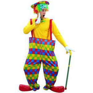 Costume adulte de clown en polyester - Taille unique - Multicolore