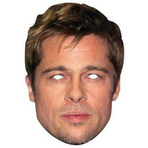 Masque de Brad Pitt en carton - 30 x 21 cm - Multicolore