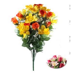 Bouquet de Boutons de Roses et Orchidées - H 61 cm