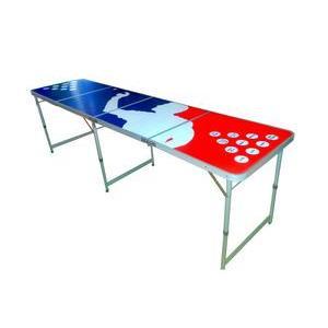 Table à Beer Pong - Aluminium et mélaminé - Multicolore - 240 x 60 cm