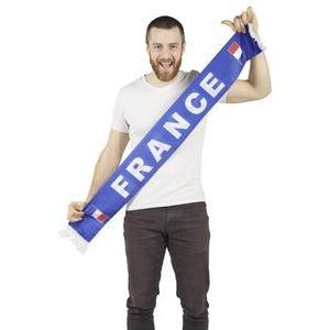Écharpe de l'équipe de France - Polyester - 15 x 130 cm - Bleu, blanc et rouge