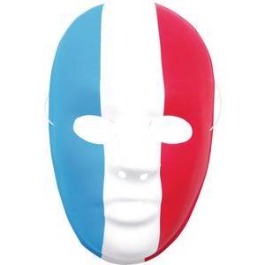 Masque équipe de France - Plastique - 24 x 15 cm - Bleu, blanc et rouge